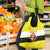 Brunei Christmas Grocery Bag with Cartoon Monkey Santa Hat Candy Cane and Yellow Black Flag Pattern - Wonder Print Shop