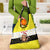 Brunei Christmas Grocery Bag with Cartoon Monkey Santa Hat Candy Cane and Yellow Black Flag Pattern - Wonder Print Shop