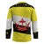 Brunei Christmas Hockey Jersey with Cartoon Monkey Santa Hat Candy Cane and Yellow Black Flag Pattern - Wonder Print Shop