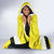 Brunei Christmas Hooded Blanket with Cartoon Monkey Santa Hat Candy Cane and Yellow Black Flag Pattern - Wonder Print Shop