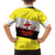 Brunei Christmas Kid Hawaiian Shirt with Cartoon Monkey Santa Hat Candy Cane and Yellow Black Flag Pattern - Wonder Print Shop