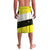 Brunei Christmas Lavalava with Cartoon Monkey Santa Hat Candy Cane and Yellow Black Flag Pattern - Wonder Print Shop