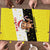 Brunei Christmas Puzzle with Cartoon Monkey Santa Hat Candy Cane and Yellow Black Flag Pattern - Wonder Print Shop