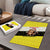 Brunei Christmas Puzzle with Cartoon Monkey Santa Hat Candy Cane and Yellow Black Flag Pattern - Wonder Print Shop