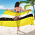Brunei Christmas Sarong with Cartoon Monkey Santa Hat Candy Cane and Yellow Black Flag Pattern - Wonder Print Shop