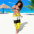 Brunei Christmas Sarong with Cartoon Monkey Santa Hat Candy Cane and Yellow Black Flag Pattern - Wonder Print Shop
