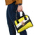 Brunei Christmas Shoulder Handbag with Cartoon Monkey Santa Hat Candy Cane and Yellow Black Flag Pattern - Wonder Print Shop