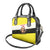 Brunei Christmas Shoulder Handbag with Cartoon Monkey Santa Hat Candy Cane and Yellow Black Flag Pattern - Wonder Print Shop