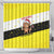Brunei Christmas Shower Curtain with Cartoon Monkey Santa Hat Candy Cane and Yellow Black Flag Pattern - Wonder Print Shop