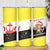 Brunei Christmas Skinny Tumbler with Cartoon Monkey Santa Hat Candy Cane and Yellow Black Flag Pattern - Wonder Print Shop