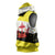 Brunei Christmas Sleeveless Hoodie with Cartoon Monkey Santa Hat Candy Cane and Yellow Black Flag Pattern - Wonder Print Shop