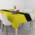 Brunei Christmas Tablecloth with Cartoon Monkey Santa Hat Candy Cane and Yellow Black Flag Pattern - Wonder Print Shop
