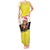 Brunei Christmas Tank Maxi Dress with Cartoon Monkey Santa Hat Candy Cane and Yellow Black Flag Pattern - Wonder Print Shop