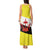 Brunei Christmas Tank Maxi Dress with Cartoon Monkey Santa Hat Candy Cane and Yellow Black Flag Pattern - Wonder Print Shop