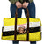Brunei Christmas Travel Bag with Cartoon Monkey Santa Hat Candy Cane and Yellow Black Flag Pattern - Wonder Print Shop