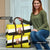 Brunei Christmas Travel Bag with Cartoon Monkey Santa Hat Candy Cane and Yellow Black Flag Pattern - Wonder Print Shop