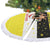 Brunei Christmas Tree Skirt with Cartoon Monkey Santa Hat Candy Cane and Yellow Black Flag Pattern - Wonder Print Shop