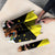 Brunei Christmas Umbrella with Cartoon Monkey Santa Hat Candy Cane and Yellow Black Flag Pattern - Wonder Print Shop