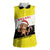 Brunei Christmas Women Sleeveless Polo Shirt with Cartoon Monkey Santa Hat Candy Cane and Yellow Black Flag Pattern - Wonder Print Shop