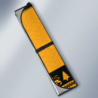 Montenegro Christmas Auto Sun Shade with Gold-Black Theme, Double-Headed Eagle, and Map Motif - Wonder Print Shop