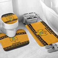 Montenegro Christmas Bathroom Set with Gold-Black Theme, Double-Headed Eagle, and Map Motif - Wonder Print Shop