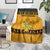 Montenegro Christmas Blanket with Gold-Black Theme, Double-Headed Eagle, and Map Motif - Wonder Print Shop