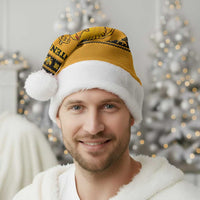Montenegro Christmas Santa Hat with Gold-Black Theme, Double-Headed Eagle, and Map Motif - Wonder Print Shop