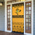 Montenegro Christmas Door Cover with Gold-Black Theme, Double-Headed Eagle, and Map Motif - Wonder Print Shop