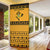 Montenegro Christmas Door Cover with Gold-Black Theme, Double-Headed Eagle, and Map Motif - Wonder Print Shop