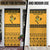 Montenegro Christmas Door Cover with Gold-Black Theme, Double-Headed Eagle, and Map Motif - Wonder Print Shop
