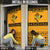 Montenegro Christmas Door Cover with Gold-Black Theme, Double-Headed Eagle, and Map Motif - Wonder Print Shop