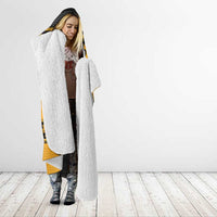 Montenegro Christmas Hooded Blanket with Gold-Black Theme, Double-Headed Eagle, and Map Motif - Wonder Print Shop