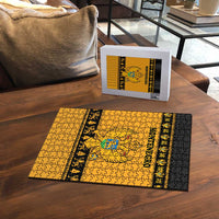 Montenegro Christmas Puzzle with Gold-Black Theme, Double-Headed Eagle, and Map Motif - Wonder Print Shop