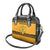 Montenegro Christmas Shoulder Handbag with Gold-Black Theme, Double-Headed Eagle, and Map Motif - Wonder Print Shop