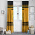 Montenegro Christmas Window Curtain with Gold-Black Theme, Double-Headed Eagle, and Map Motif - Wonder Print Shop