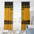 Montenegro Christmas Window Curtain with Gold-Black Theme, Double-Headed Eagle, and Map Motif - Wonder Print Shop