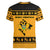 Montenegro Christmas Women V-Neck T-Shirt with Gold-Black Theme, Double-Headed Eagle, and Map Motif - Wonder Print Shop