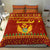 Montenegro Christmas Bedding Set with Red-Gold Theme, Double-Headed Eagle, and Santa Motif - Wonder Print Shop