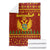 Montenegro Christmas Blanket with Red-Gold Theme, Double-Headed Eagle, and Santa Motif - Wonder Print Shop