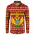 Montenegro Christmas Button Sweatshirt with Red-Gold Theme, Double-Headed Eagle, and Santa Motif - Wonder Print Shop