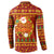 Montenegro Christmas Button Sweatshirt with Red-Gold Theme, Double-Headed Eagle, and Santa Motif - Wonder Print Shop