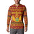 Montenegro Christmas Button Sweatshirt with Red-Gold Theme, Double-Headed Eagle, and Santa Motif - Wonder Print Shop