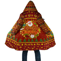 Montenegro Christmas Cloak with Red-Gold Theme, Double-Headed Eagle, and Santa Motif - Wonder Print Shop