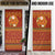 Montenegro Christmas Door Cover with Red-Gold Theme, Double-Headed Eagle, and Santa Motif - Wonder Print Shop