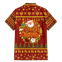 Montenegro Christmas Family Matching Mermaid Dress and Hawaiian Shirt with Red-Gold Theme, Double-Headed Eagle, and Santa Motif - Wonder Print Shop