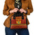 Montenegro Christmas Shoulder Handbag with Red-Gold Theme, Double-Headed Eagle, and Santa Motif - Wonder Print Shop
