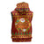 Montenegro Christmas Sleeveless Hoodie with Red-Gold Theme, Double-Headed Eagle, and Santa Motif - Wonder Print Shop
