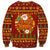 Montenegro Christmas Sweatshirt with Red-Gold Theme, Double-Headed Eagle, and Santa Motif - Wonder Print Shop