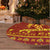 Montenegro Christmas Tree Skirt with Red-Gold Theme, Double-Headed Eagle, and Santa Motif - Wonder Print Shop