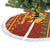 Montenegro Christmas Tree Skirt with Red-Gold Theme, Double-Headed Eagle, and Santa Motif - Wonder Print Shop